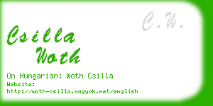 csilla woth business card